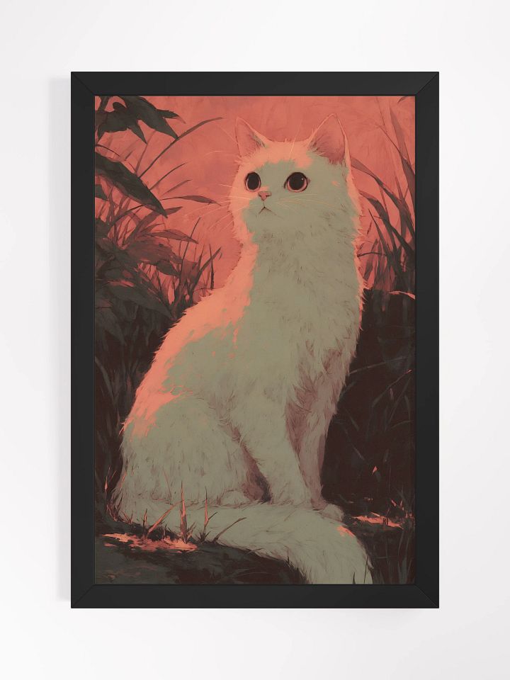 Enchanting Cat in the Meadow Framed Poster product image (1)
