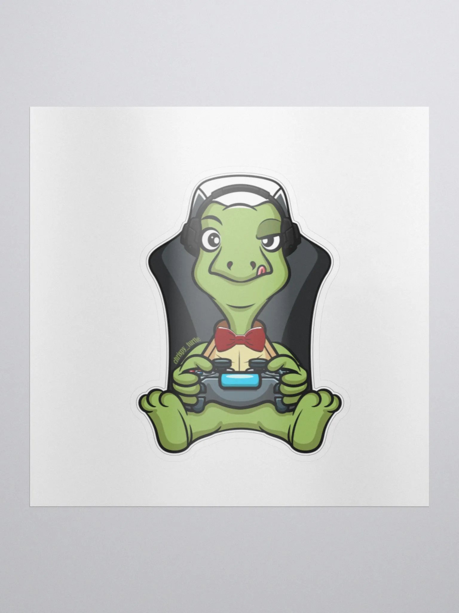 Large single Gaming Turtle sticker product image (1)