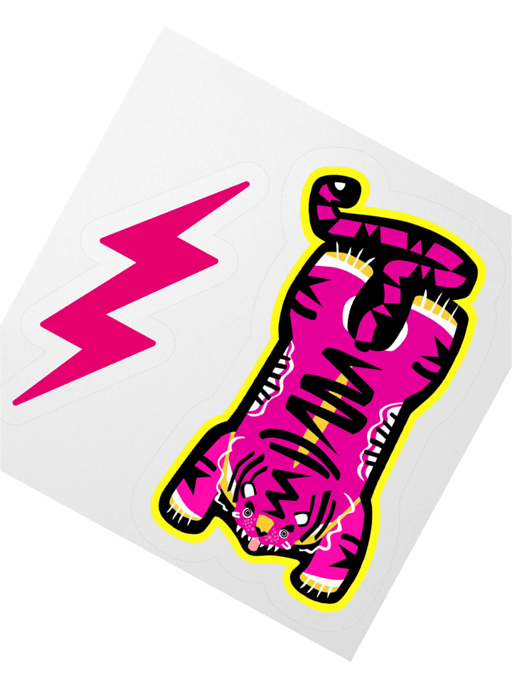 Pink Electric Tiger - Sticker product image (2)