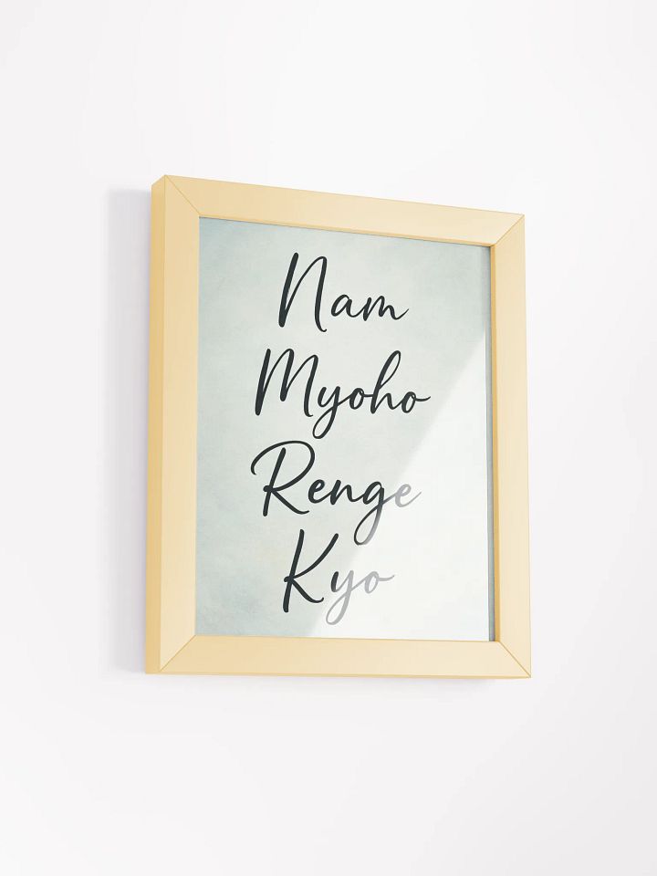 Elegant Framed Calligraphy Nichiren Buddhism Sacred Mantra Wall Art product image (25)