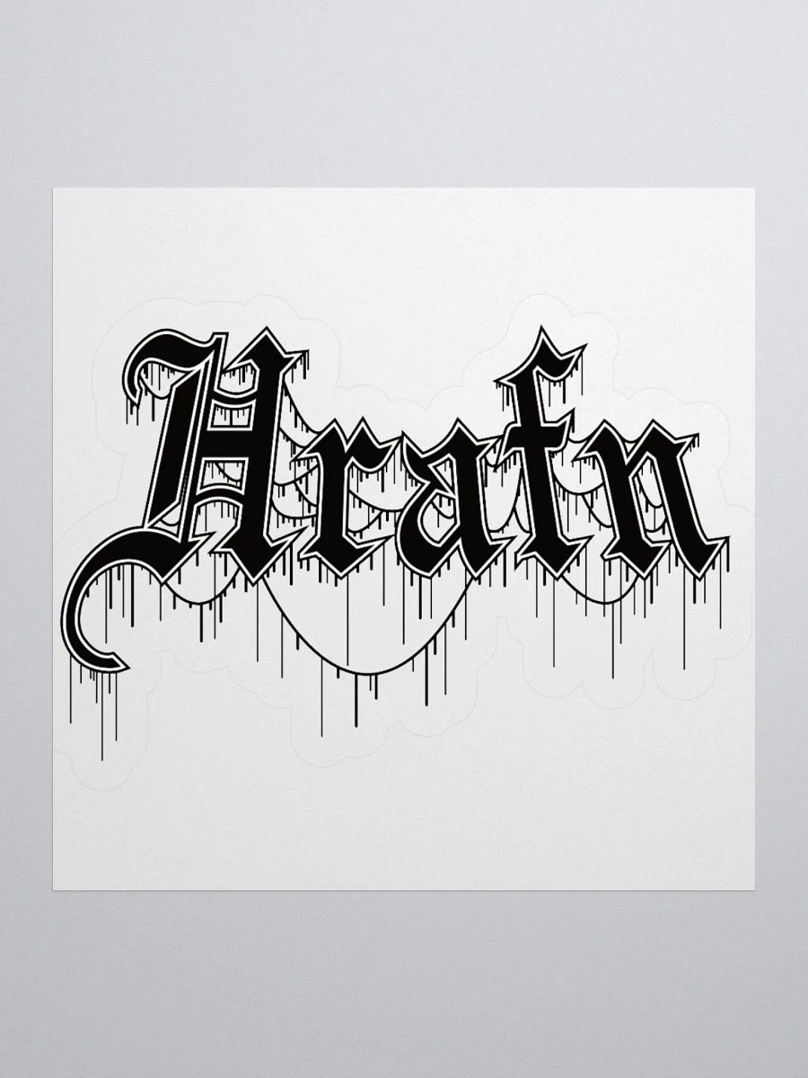 Hrafn Gothic Logo Kiss Cut Stickers product image (1)