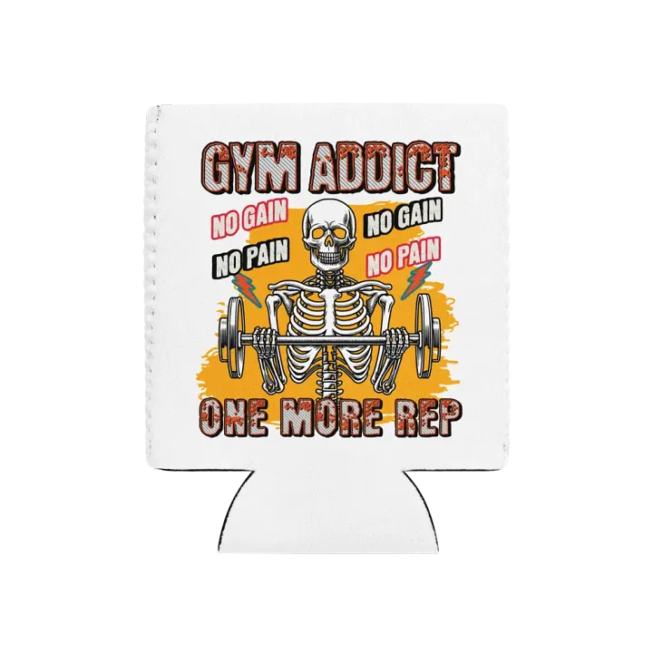 Gym Addict One More Rep Skeleton Strength Can Cooler product image (1)