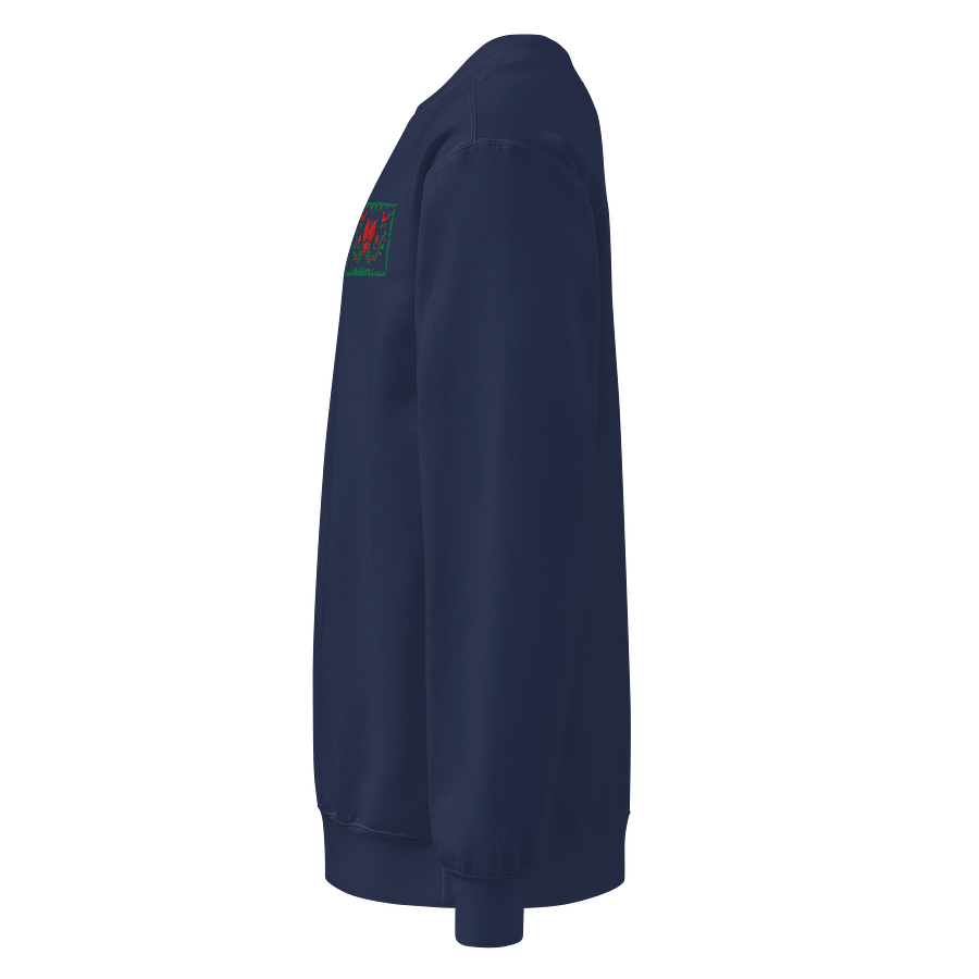 Hungarian Embroidered Deep Blues Folk Art Sweatshirt product image (3)