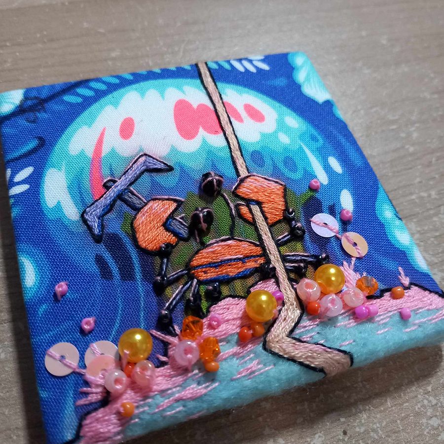 Deep Sea Crab Mech Embroidery Square product image (3)