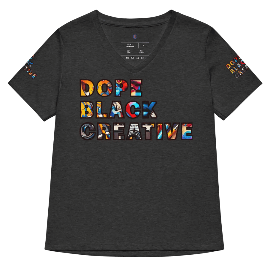 DOPE Black Creative Women's V-Neck Tee product image (5)