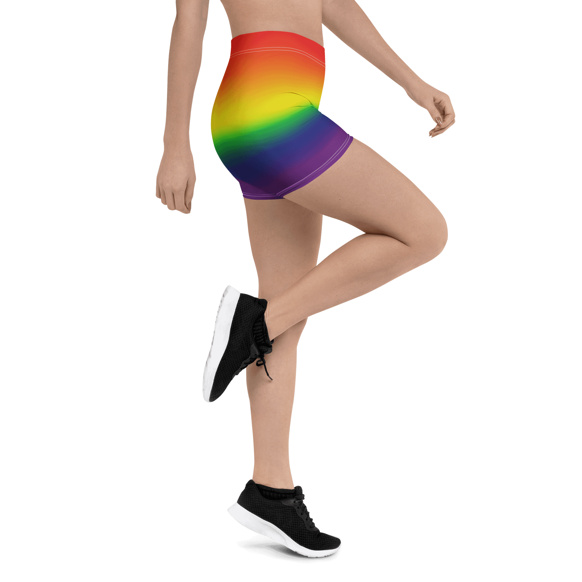 Rainbow Pride Gradient Bike Shorts product image (3)