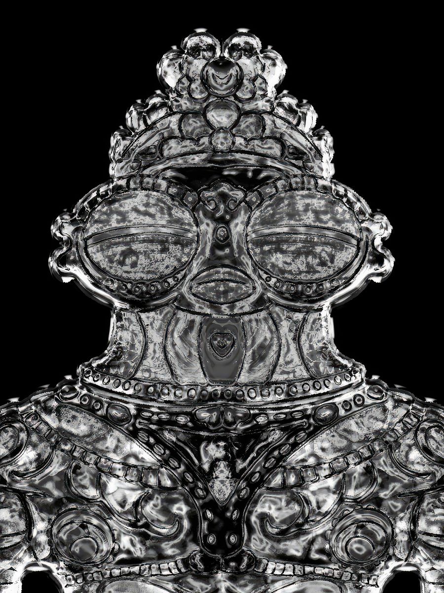 Sculptural Metallic Print T-Shirt product image (2)