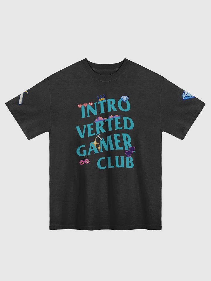 Introverted Gamer Club "Pixel-Elated" Oversized Tee product image (11)