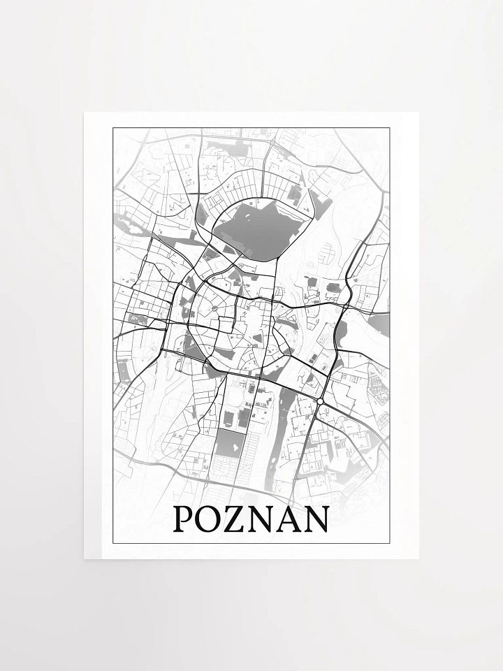 Poznań, Poland, city map print product image (1)
