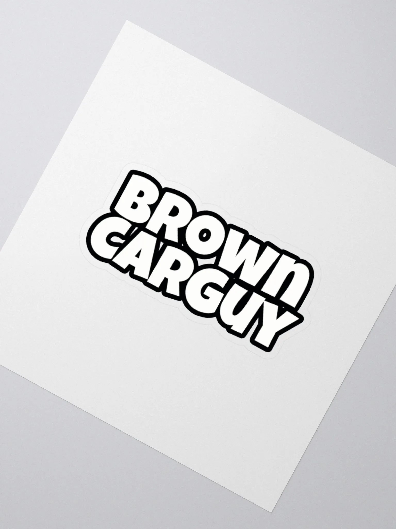 BrownCarGuy B&W stickers product image (4)