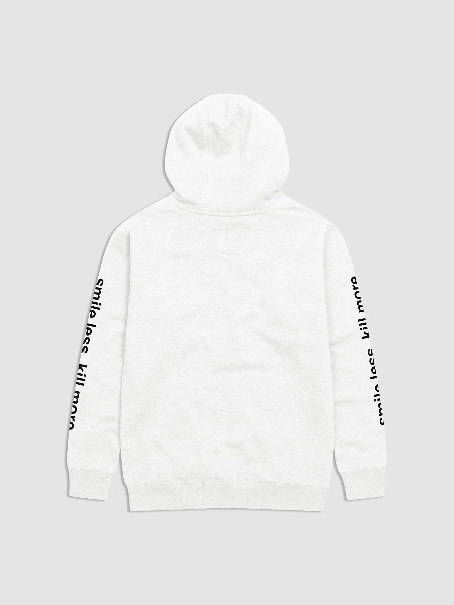 Smile less, Kill more White hoodie product image (2)