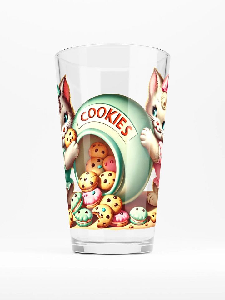Cute Kittens in Cookie Jar 16 oz Glass product image (2)