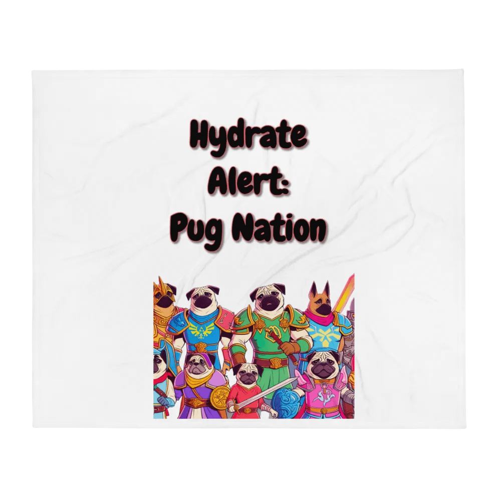 Pug Nation Armored Squad Throw Blanket product image (1)