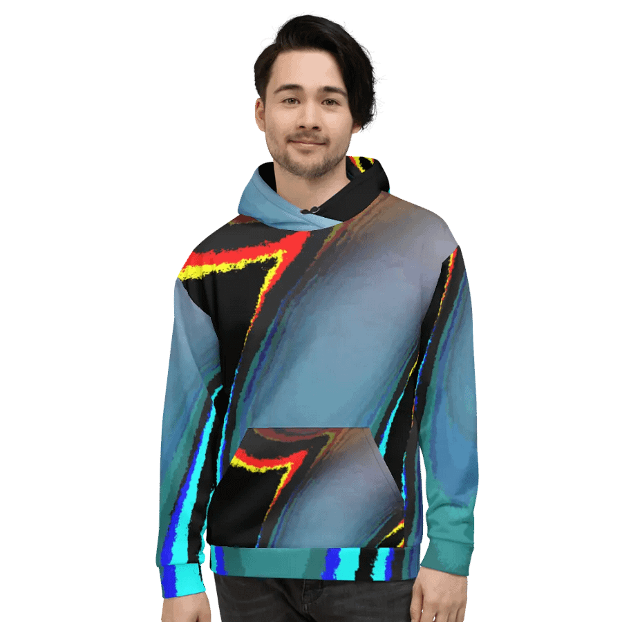 Darker Abstract Cool Swirl Unisex Pull On Hoodie product image (5)