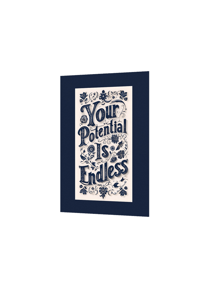 Your Potential Is Endless – Decorative Typography Dark Background Poster product image (2)