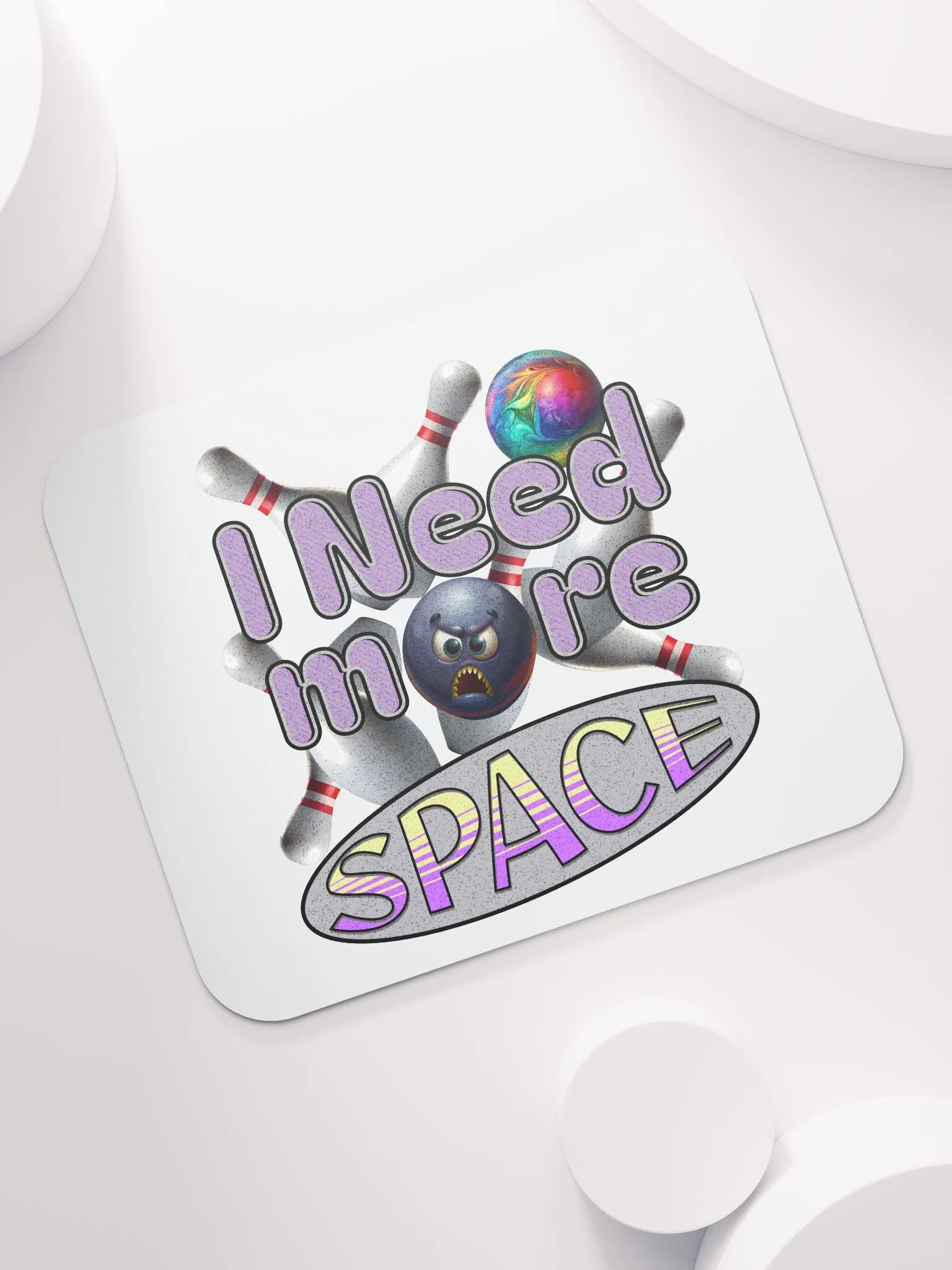 I Need More Space Bowling Funky Space Mouse Pad product image (5)