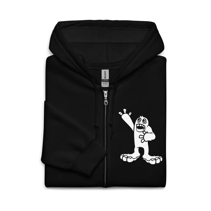 Mammott (White on Dark) Zip-up Hoodie product image (3)