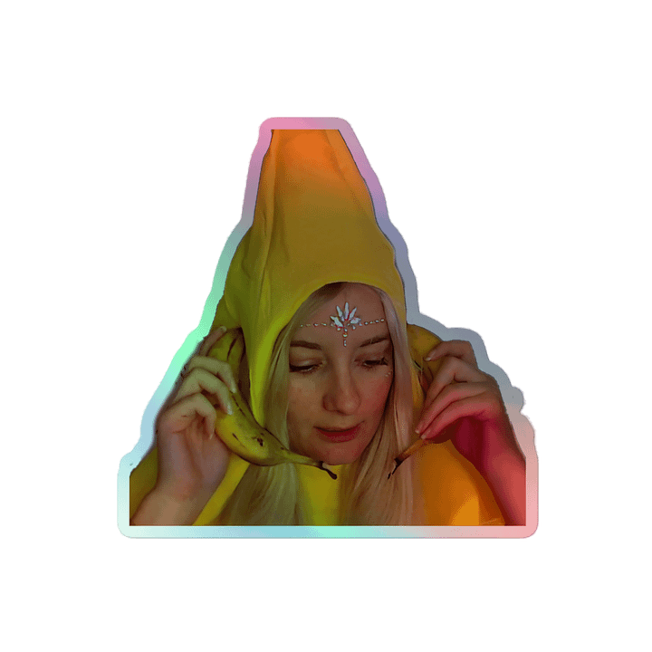 Banana phone holographic sticker product image (2)