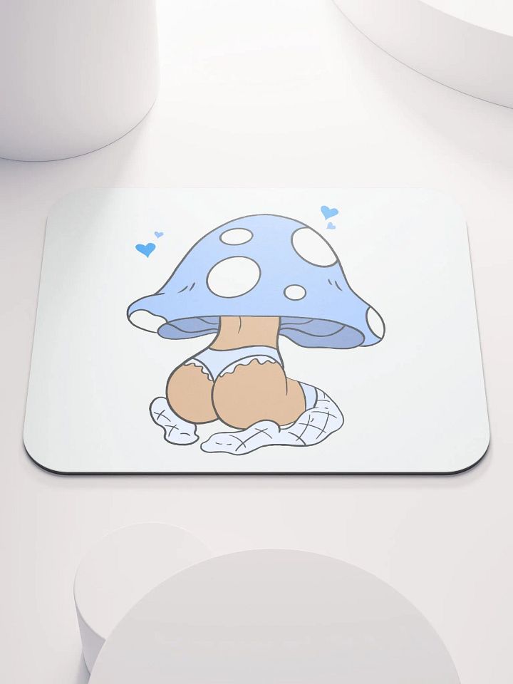 Mushroom Baddie Desk Mat - Light Blue product image (1)