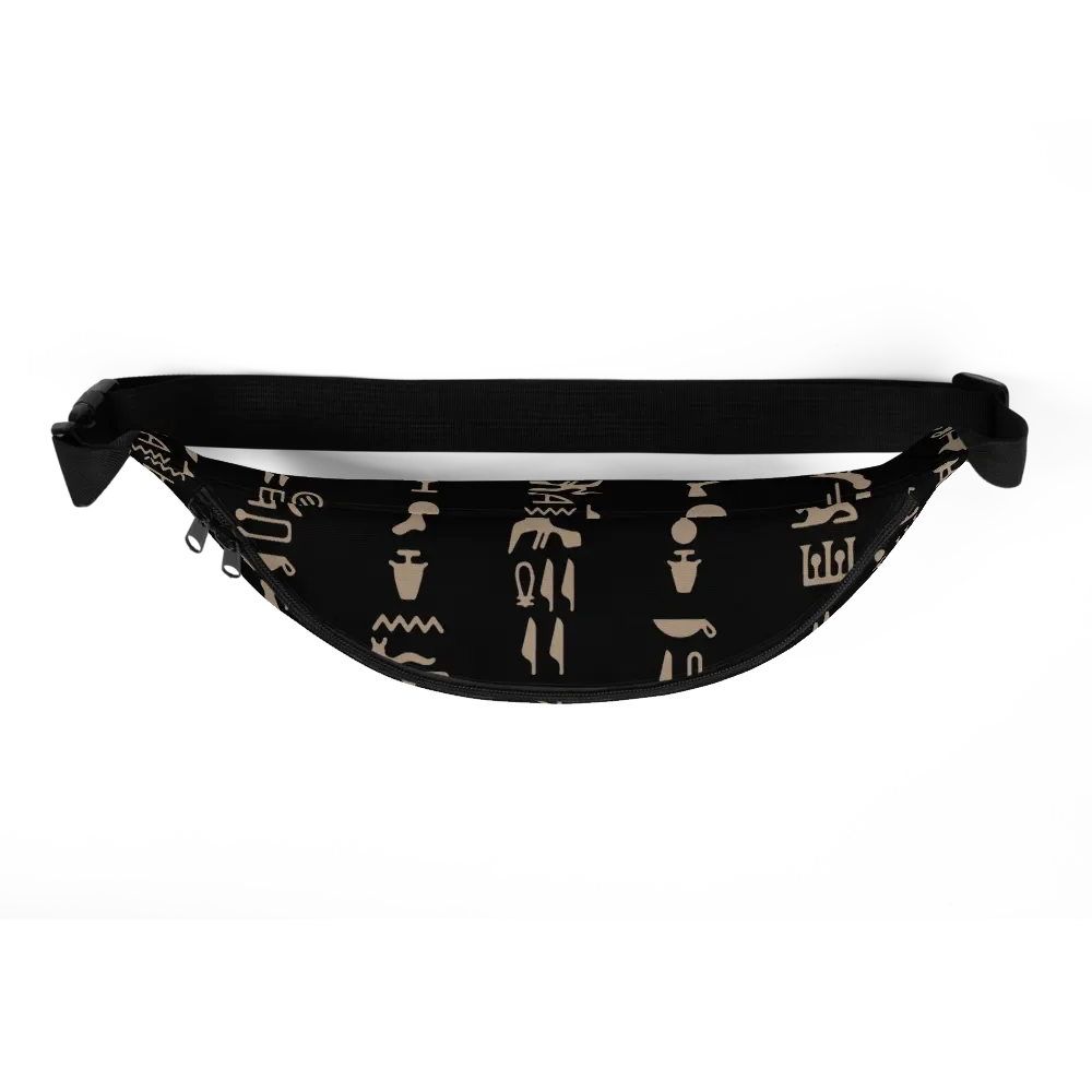 Isis Black Hieroglyphs Bag Fanny Pack product image (5)