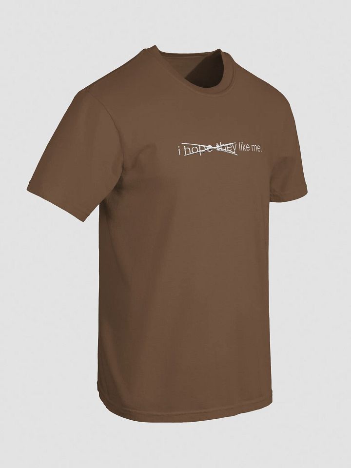"i hope they like me" Embroidered Tee (Light Colors) product image (2)