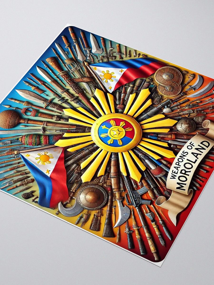 Weapons of the Moroland, Filipino Swords Rounded Square Decal Sticker Label for Car Decals and more product image (7)