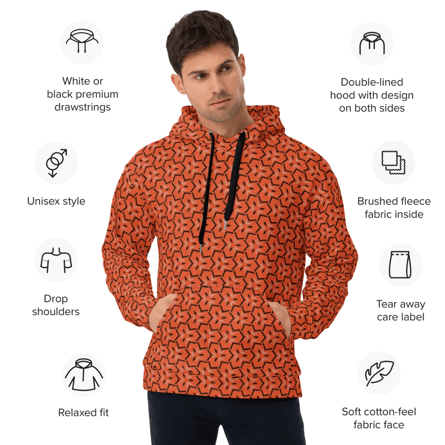 Onyx & Ember Geometric Allover Print Hoodie for Men and Women product image (9)