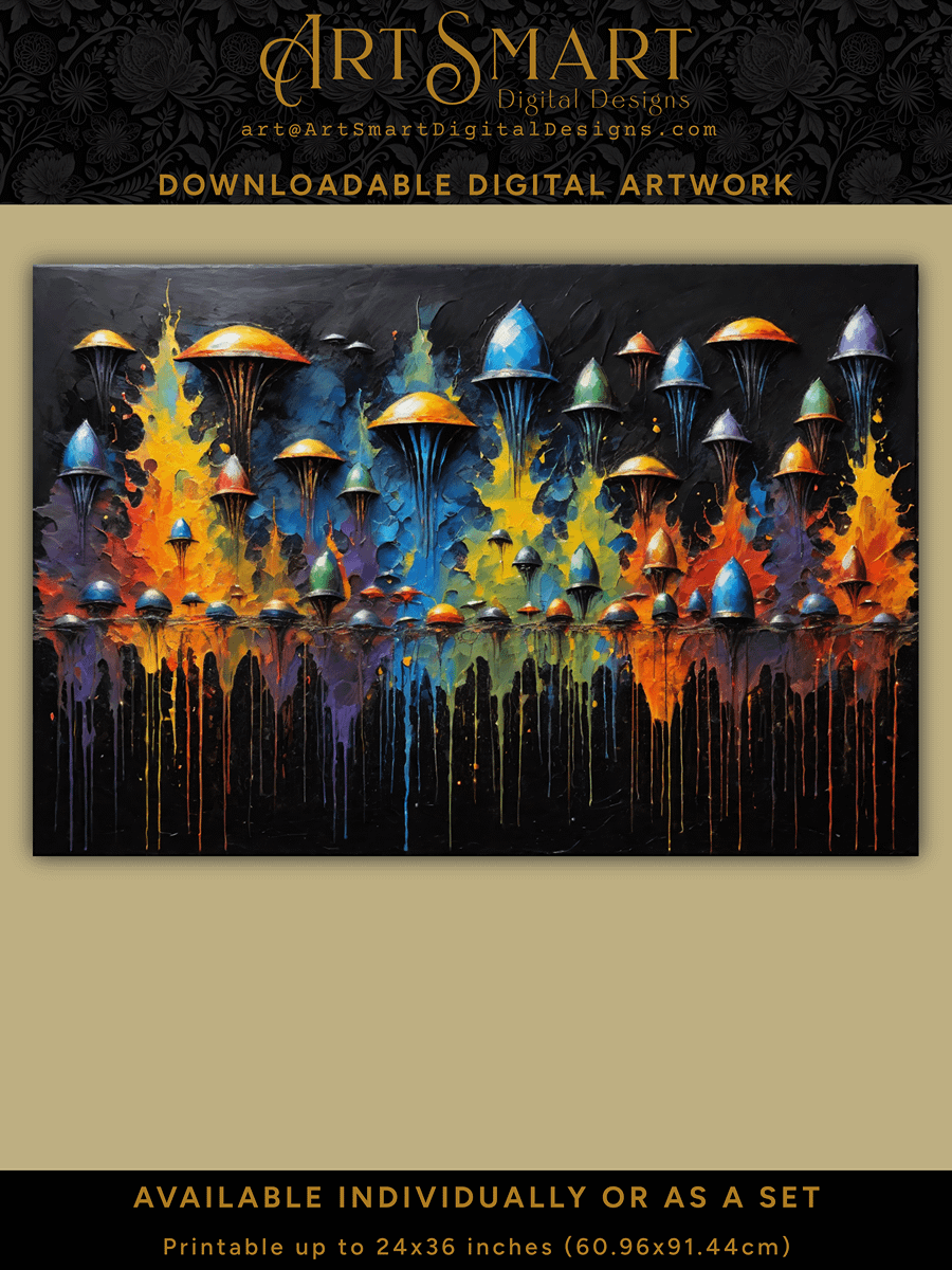 Abstract Alien Invasion 1-4 - Digital Download product image (1)