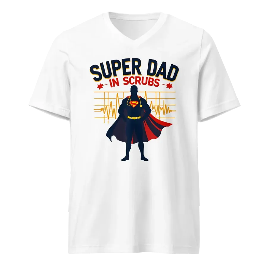 Super Dad in Scrubs V-Neck Tee product image (1)