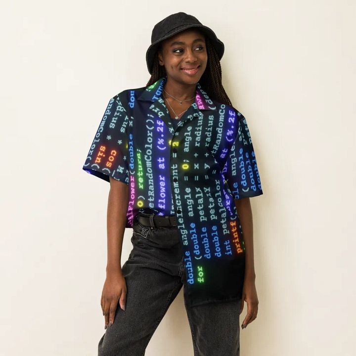 Computer Programming in C (unisex Hawaiian shirt) product image (1)