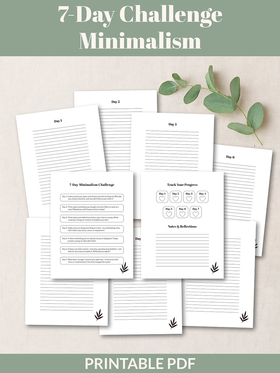 Intentional Living & Everyday Joy Bundle 7-Day Challenges Printable product image (7)