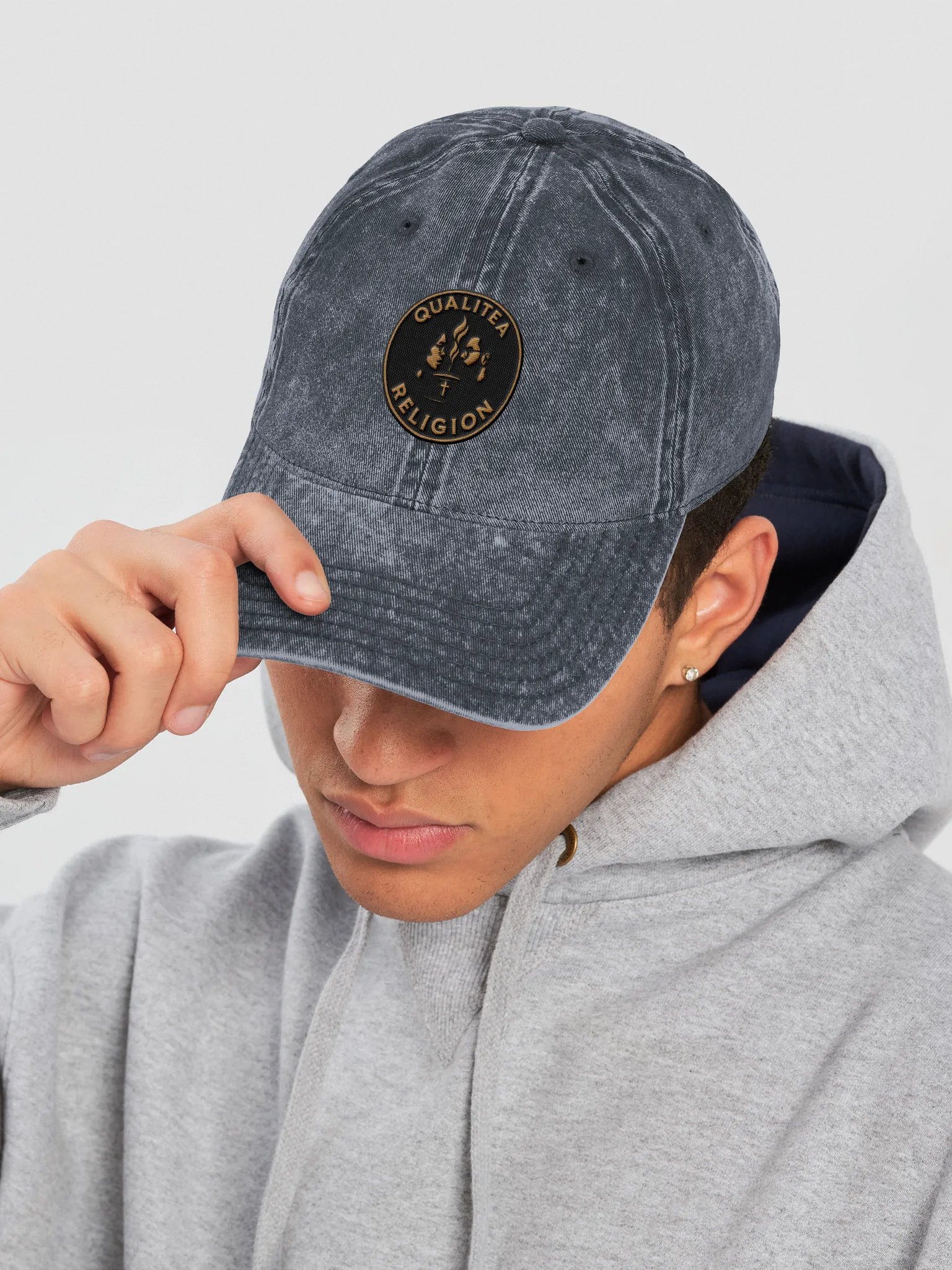 QualiTEA Religion Collection — Washed Denim Dad Hat product image (25)