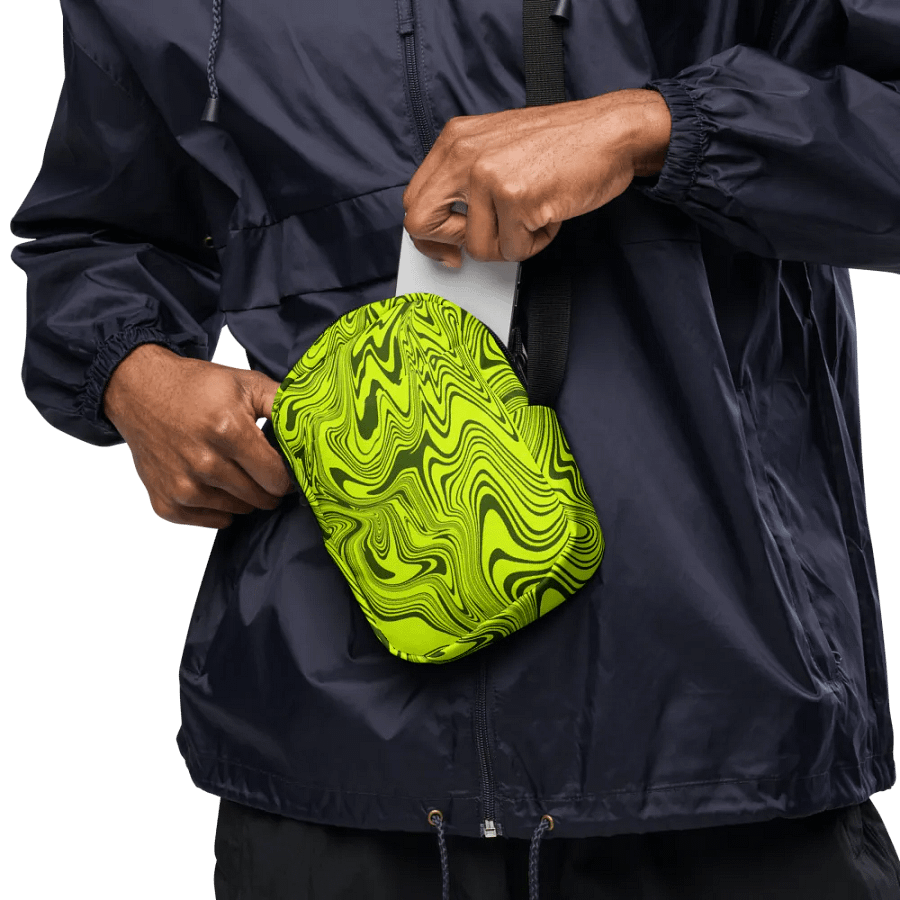 Utility Crossbody Bag - Abstract Yellow Swirls product image (9)