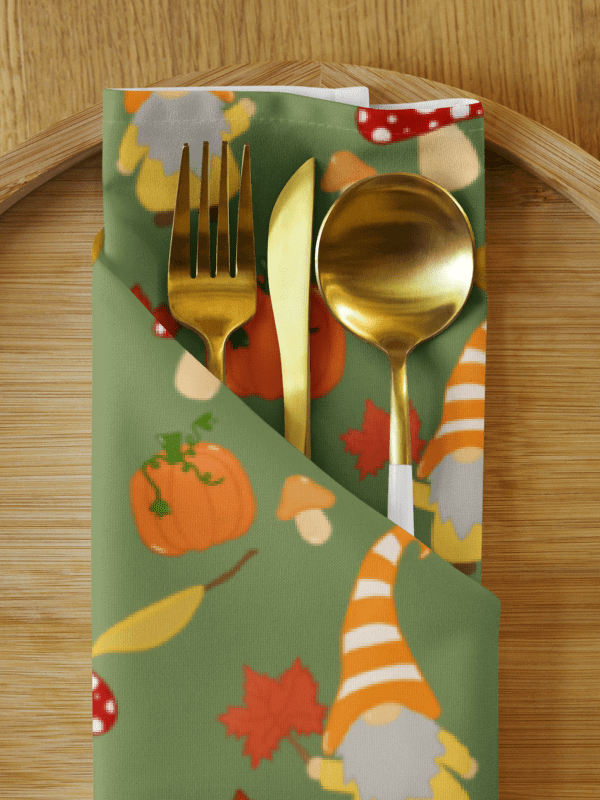 Fall with my Gnomies Cloth Napkin Set product image (2)