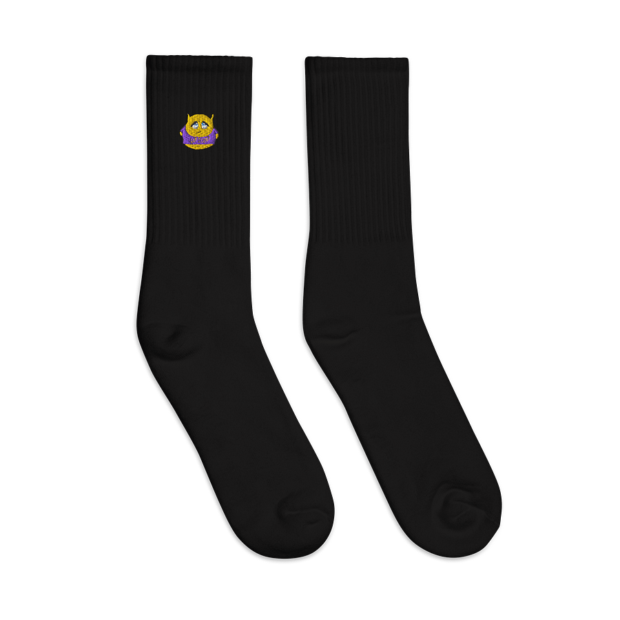 Got Bean? Cartoon Embroidered Socks Black product image (3)