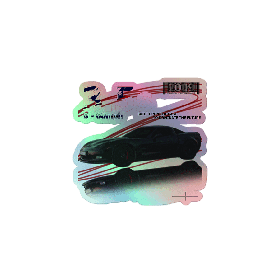 2009 Barcode - 3.5s 0 - 60 - Black Car | Holographic Sticker product image (1)