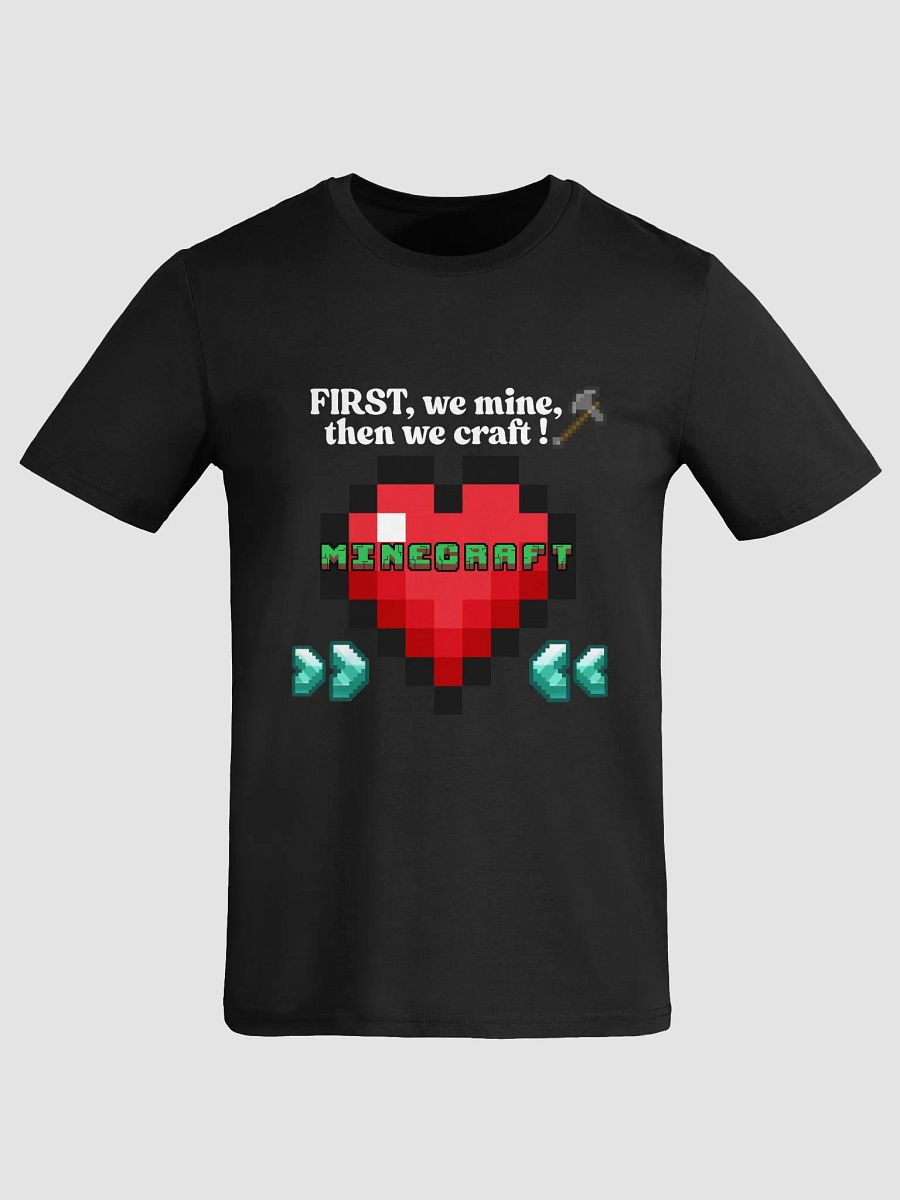 Pixelated Minecraft Heart Organic T-Shirt product image (1)