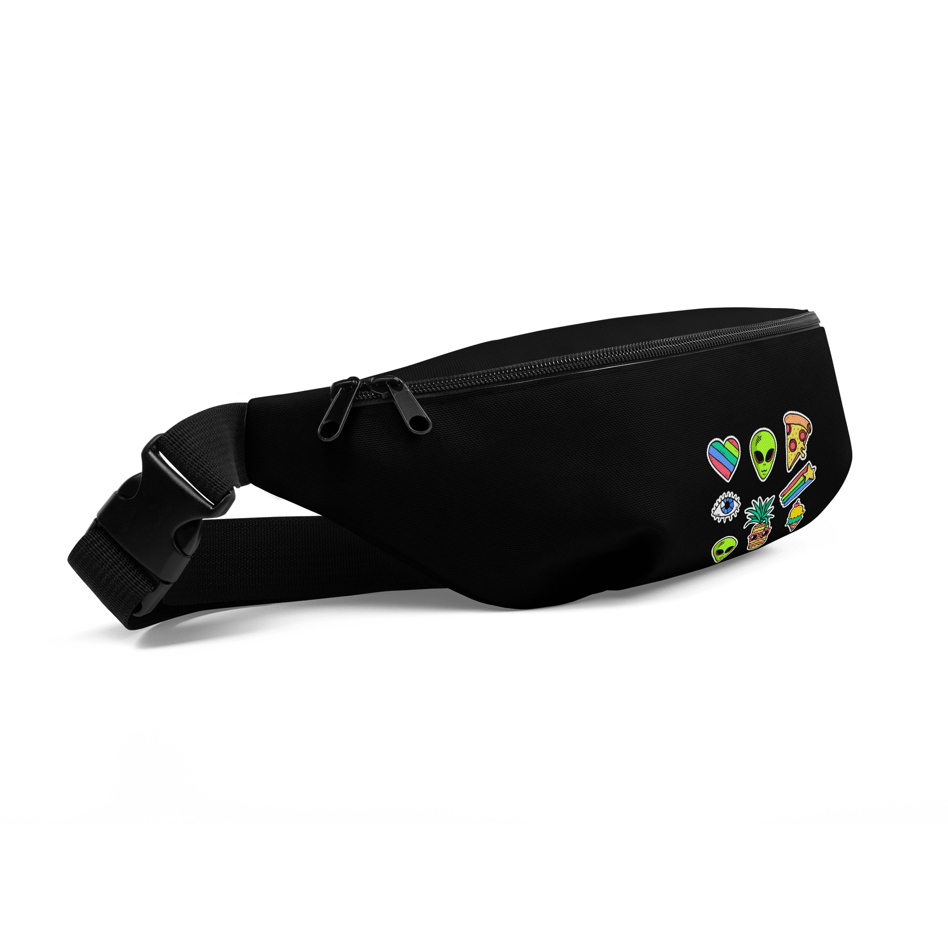 "Martians Take Belfast!" Roswell Aliens Black Fanny Pack (Waist Bag) product image (2)