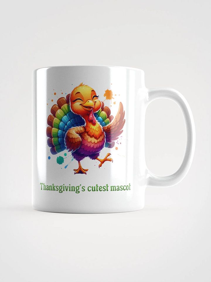 Thanksgiving's Cutest Mascot White Glossy Mug product image (1)