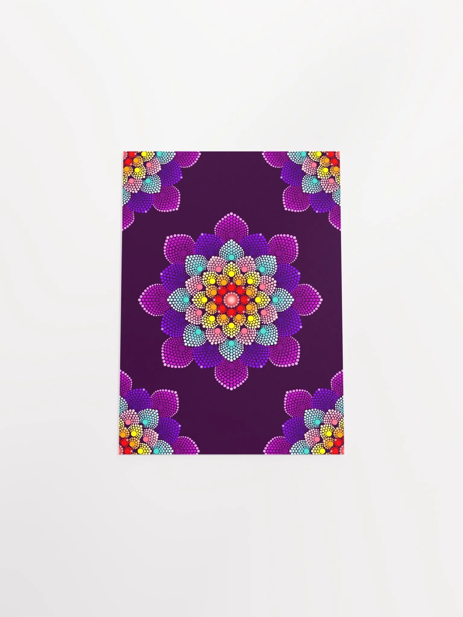 Simple Colorful Dot Mandala Enhanced Matte Paper Poster product image (28)