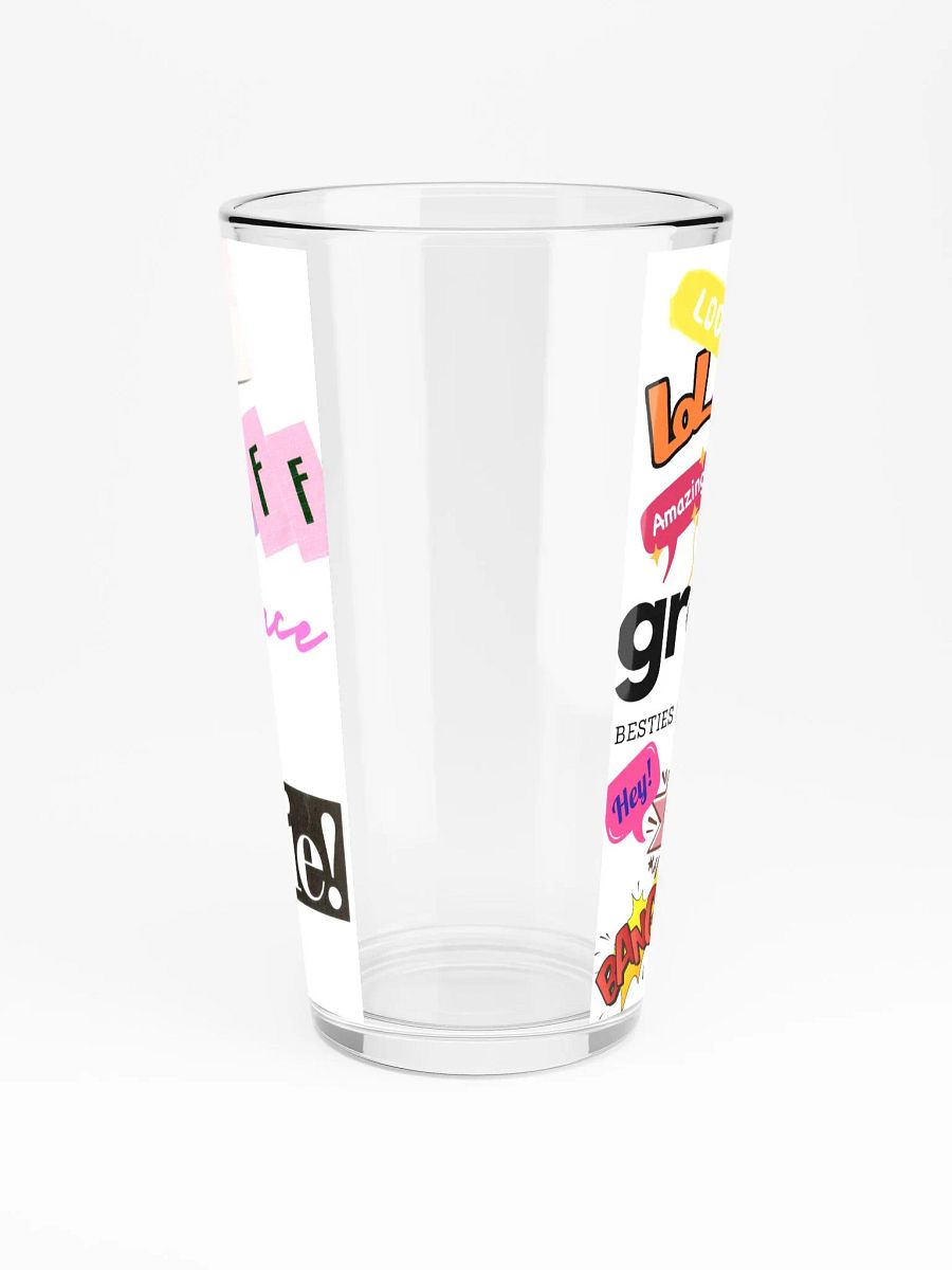 Energetic Phrases Shaker Pint Glass product image (3)