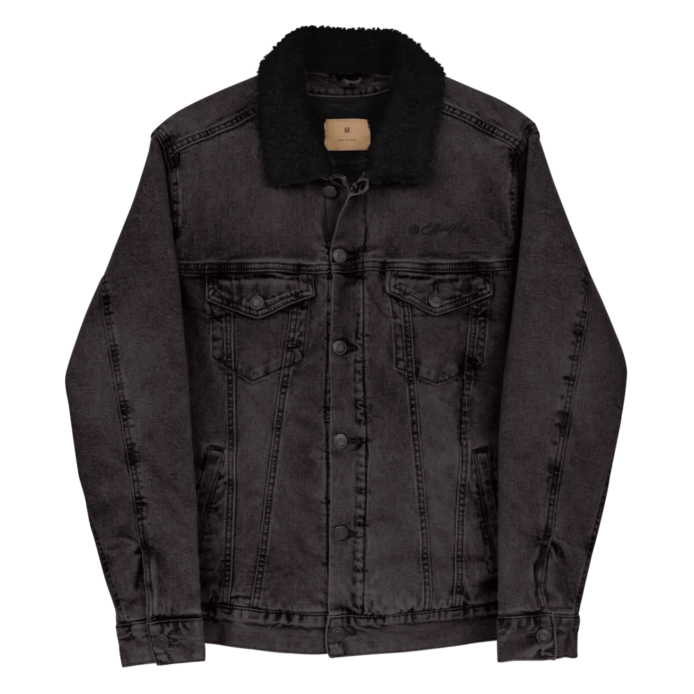 Elegance - Effortless Unisex Dark Grey Denim Jacket product image (12)