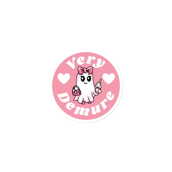 Very Demure Cute Ghost Circle Magnet product image (1)