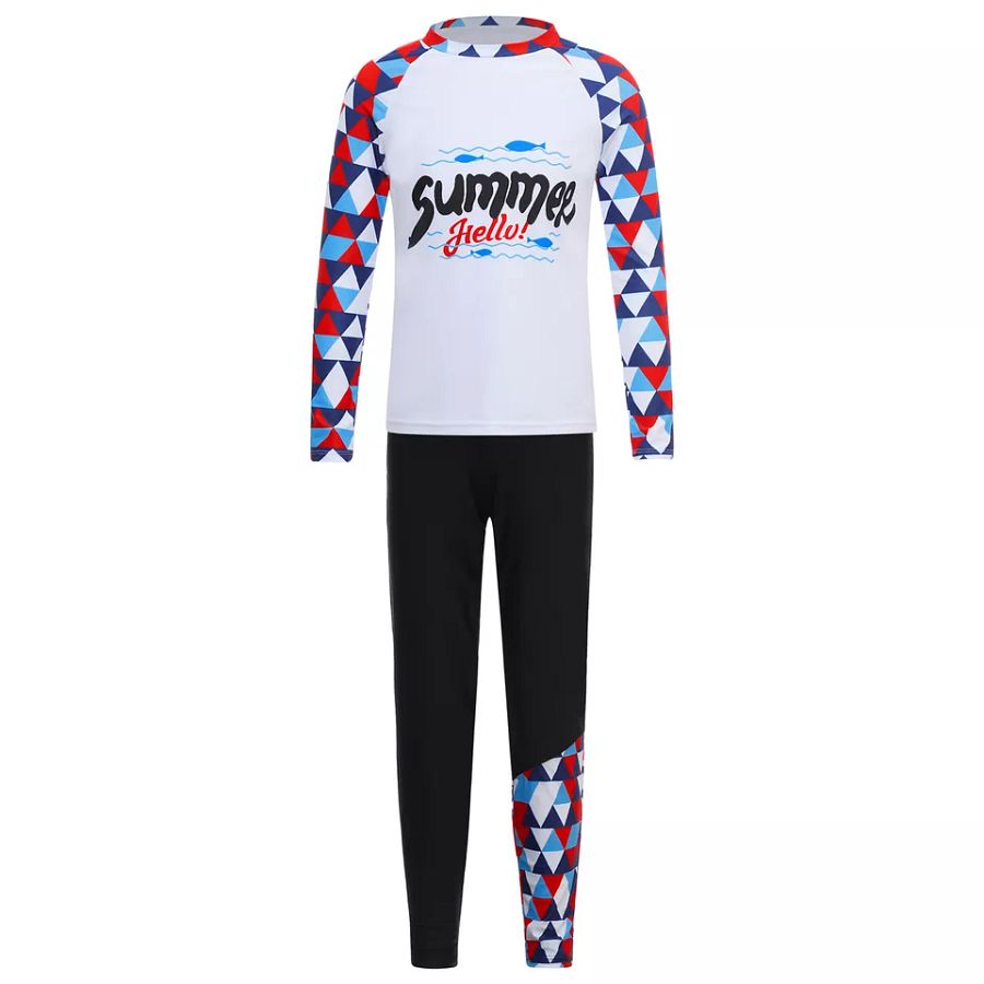 Boys Outfits Gym Top And Pants Rash Guard Tracksuits Basketball Activewear Kids product image (4)