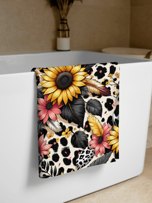 Flowers and Leopard Print Towel product image (2)