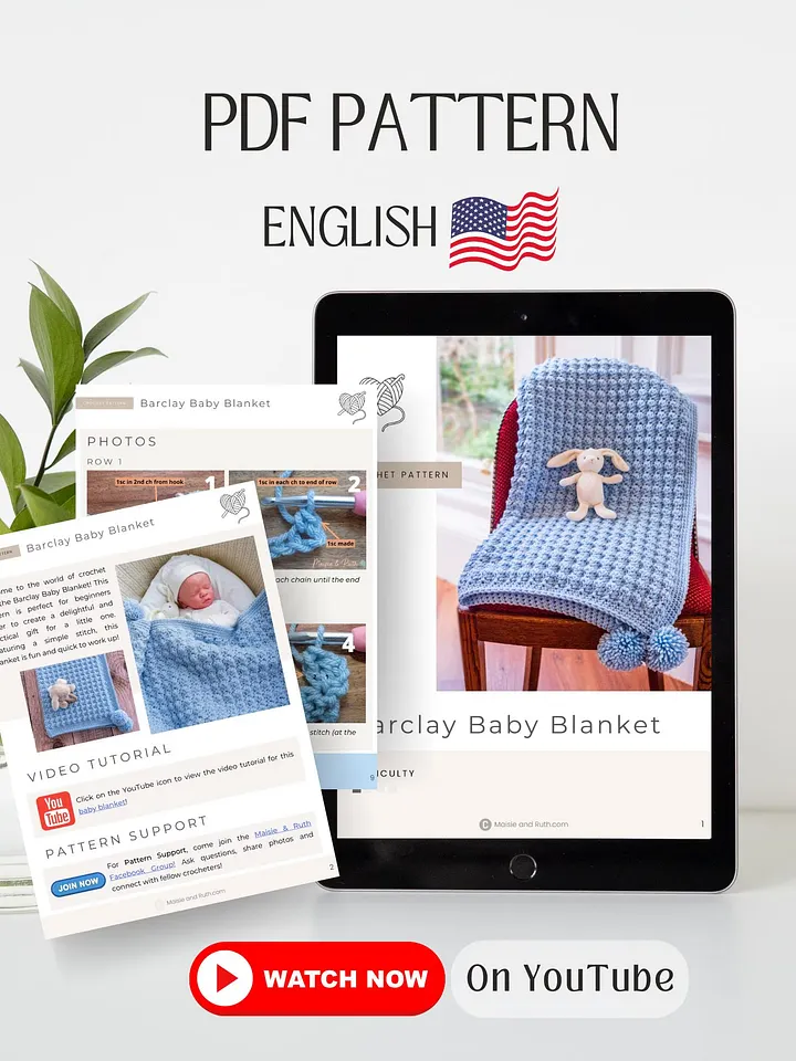 Crochet Pattern: Barclay Baby Blanket product image (2)