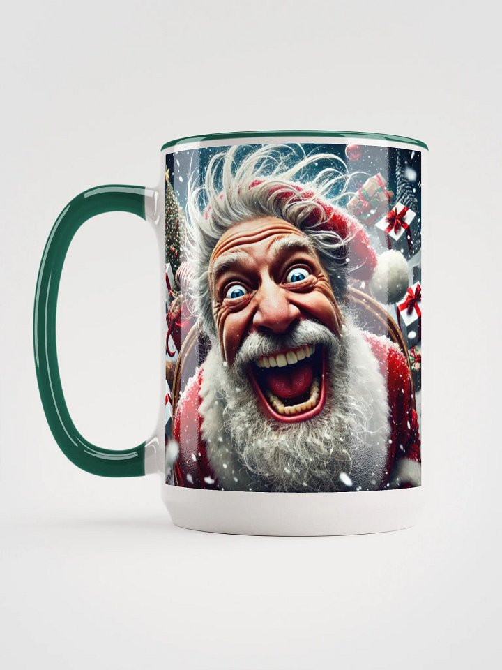 Green Mug with a Frantic Santa product image (2)