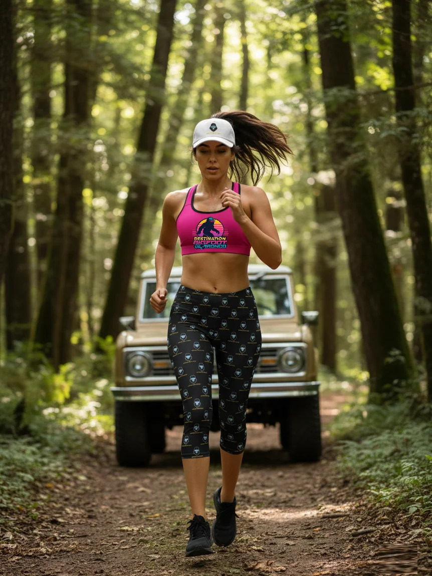 Synthsquatch Fitness Sports Bra (Neon Pink) product image (1)