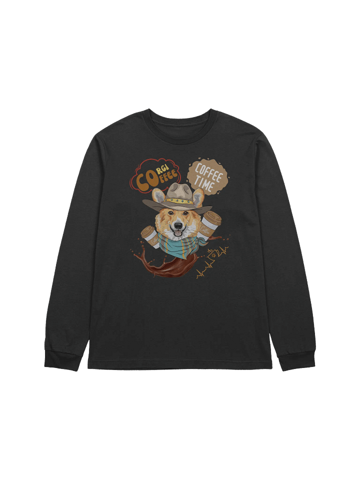 Corgi Coffee Time Dog Lover Long Sleeve T-shirt product image (1)