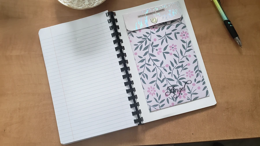 Peach Flora Comb Notebook Handmade product image (3)
